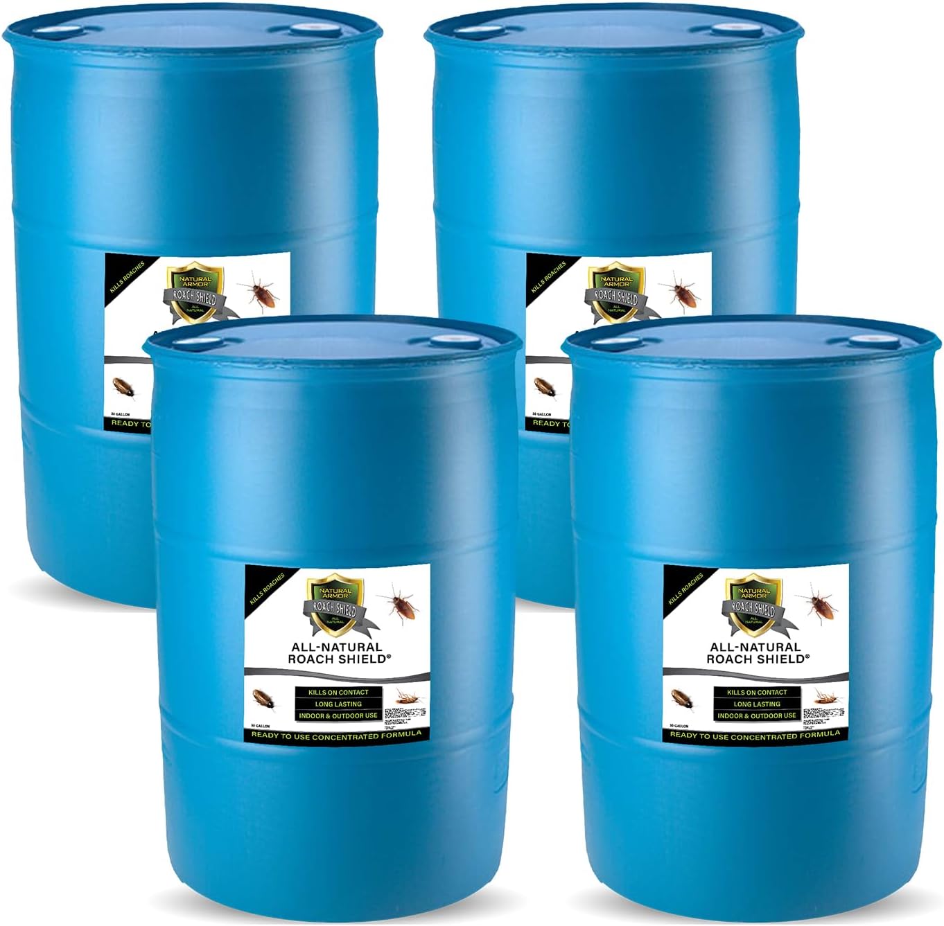 Roach Killer and Peppermint Repellent for Roaches & Cockroaches -All Natural & Safe Spray for Indoor/Outdoor Infestations - Natural Armor Roach Shield, 275 Gallon Tote