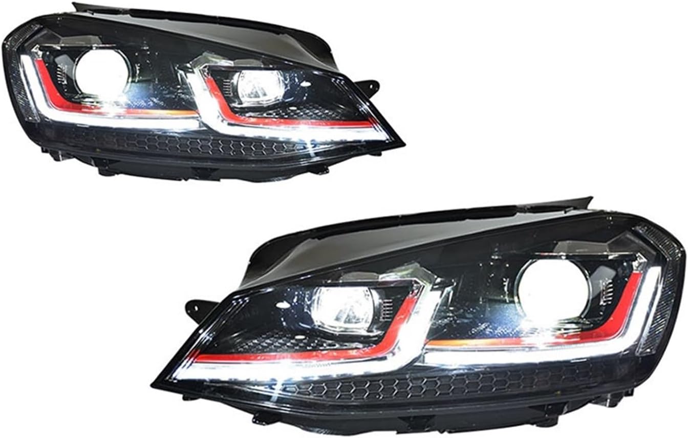 Car LED Headlights Compatible For VW Golf 7 7.5 MK7 R Gti 2013-2021 LED Auto Headlamp Assembly Projector Lens Accessories Kit