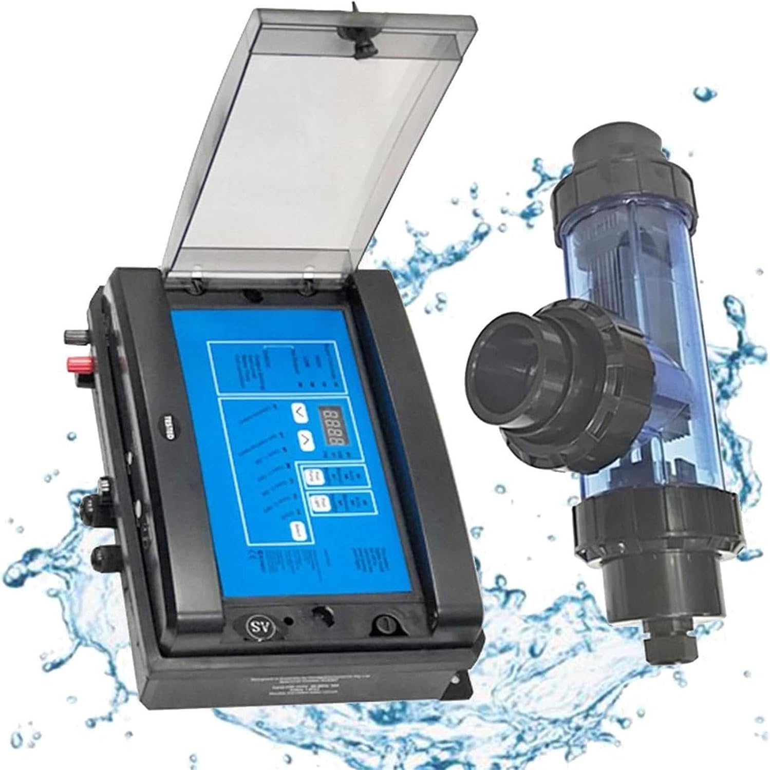 Salt Water Pool Chlorinator, Electrolytic Salt Chlorine Generator System, SPA Chlorinator Device for Swimming Pool, 15g/h,20g/h,30g/h,50g/h,50g/h