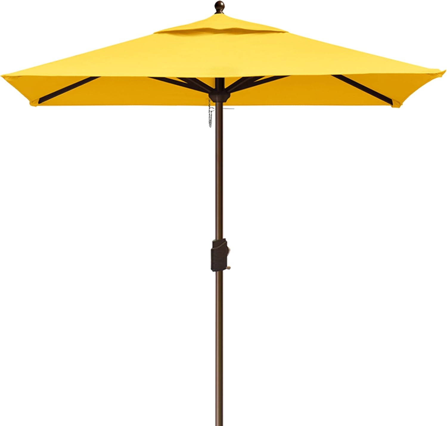 EliteShade USA 10-Year-Non-Fading 6x6Ft Square Market Umbrella Patio Outdoor Table Umbrella with Ventilation, Sunflower Yellow