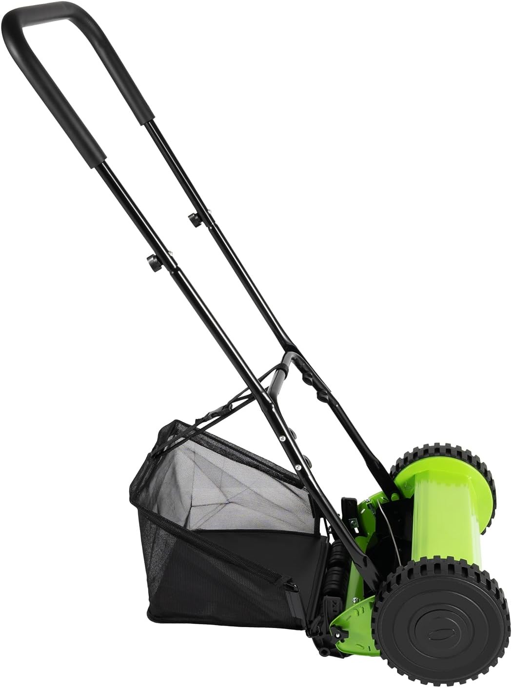 Push Reel Lawn Mower with 6 Gallons Grass Catcher, 11.8inch 5-Blade Manual Lawn Mower for Grasses 0.47-1.77 Inches in Height