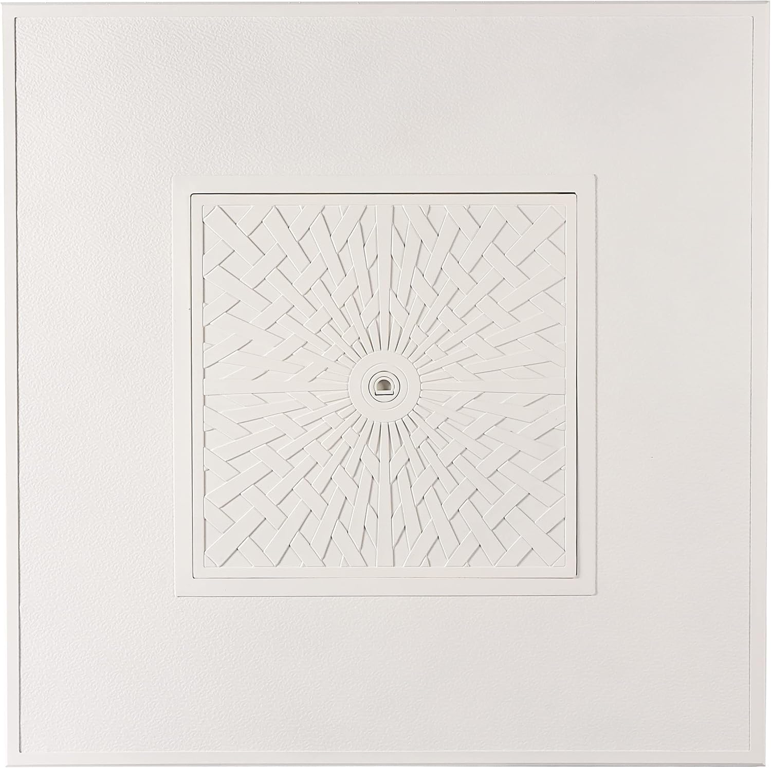 Square 42 in. x 42 in. Aluminum Propane Fire Pit Table with Glass Beads, Two Covers, Lid, 57,000 BTUs in White Finish