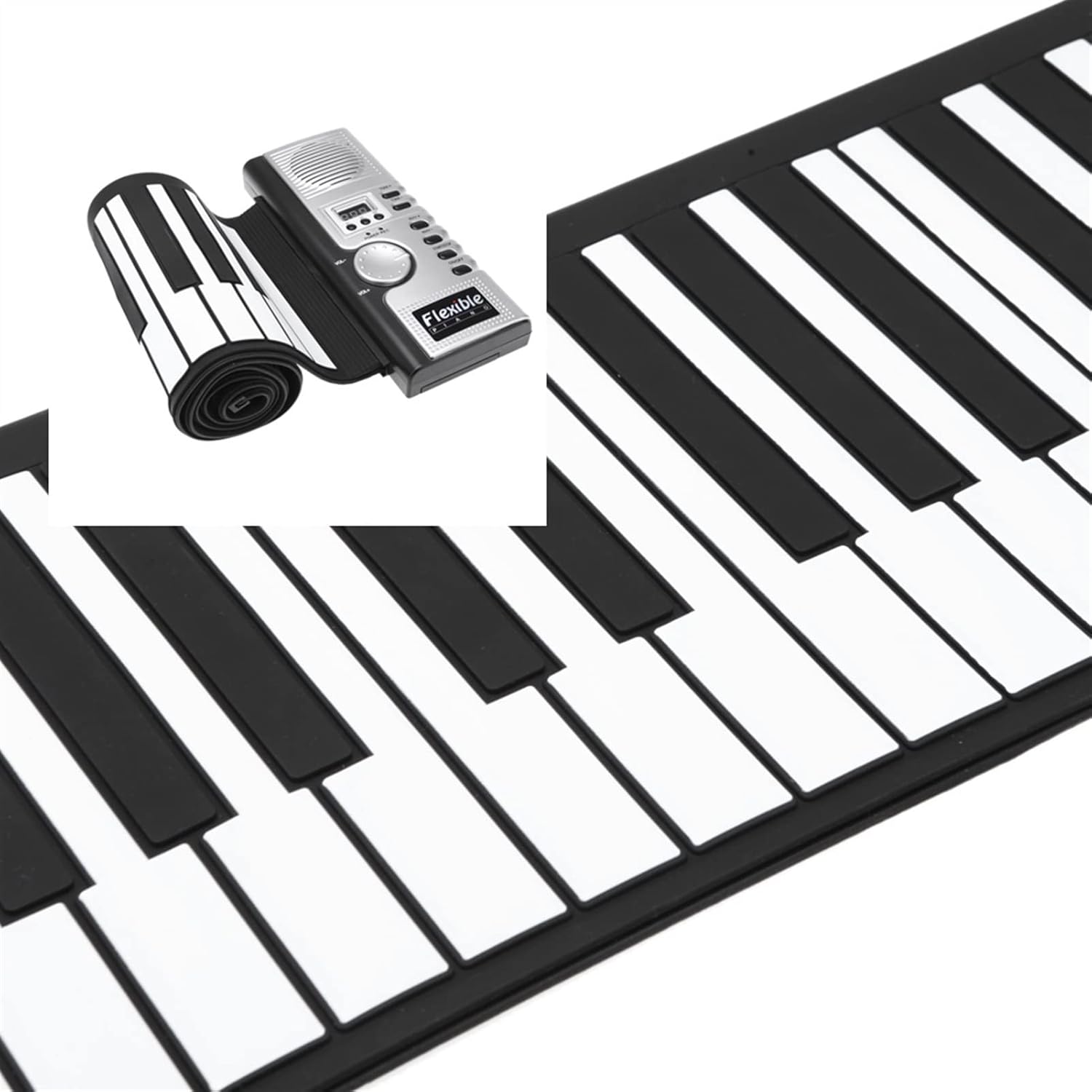 KESHUO Folding Piano Portable 61 Keys Flexible Roll Up Piano USB Electronic MIDI Keyboard Hand Rolled Musical Instrument