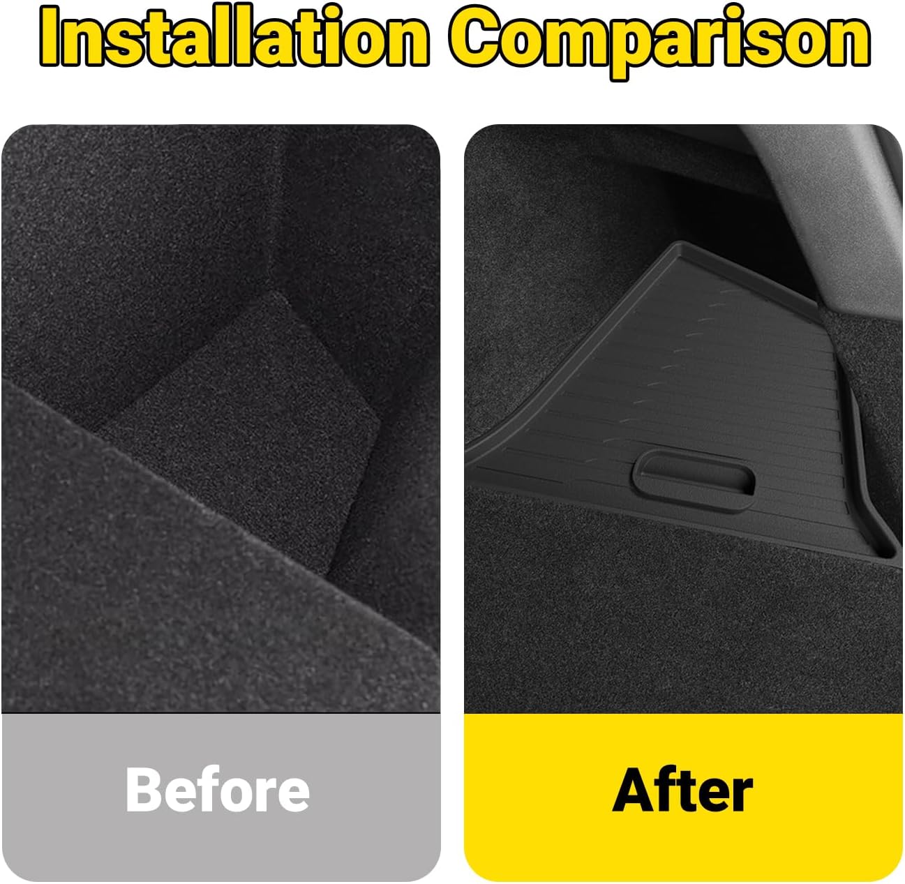 New 2025 2026 Model Y Juniper Rear Trunk Storage Bins with Lids 2PCS Refresh Model Y Rear Trunk Storage Box TPE Waterproof Trunk Organizer for Model Y Juniper Interior Accessories