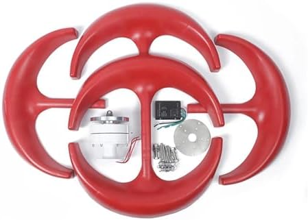 3000W Vertical Wind Turbine - 12V/24V/48V Vertical Axis Wind Generator, Compact Windmill for Industrial Energy, Efficient Red Design for Eco-Friendly Power Solutions