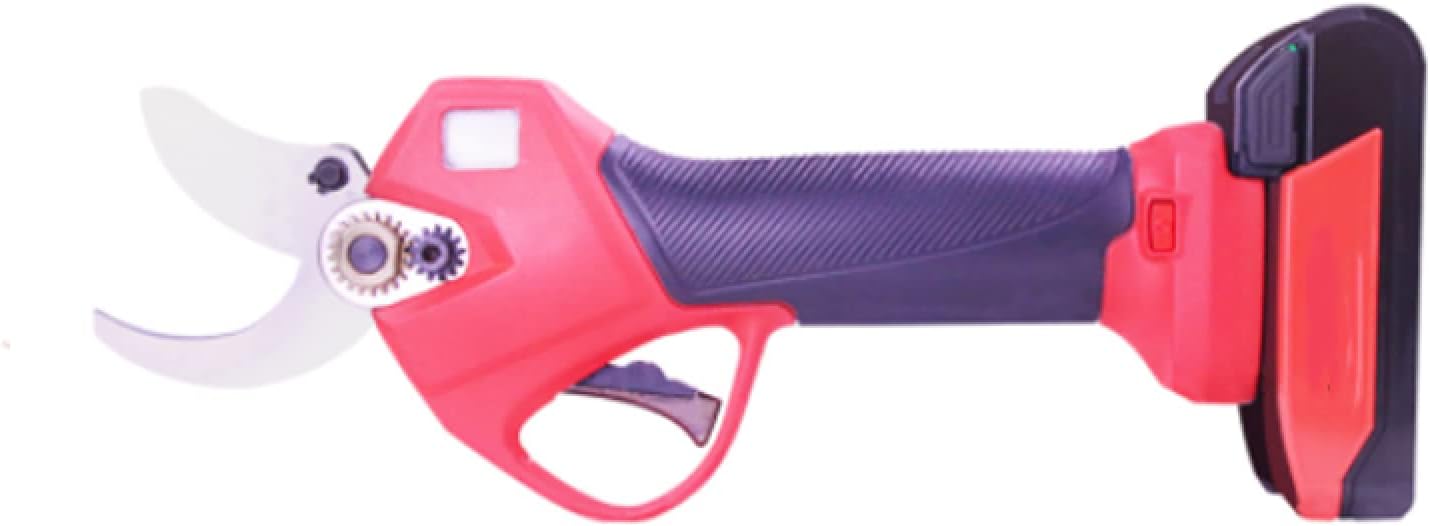 Electric Pruner and Cordless Pruning Shear Powered Tree Branch Pruner Cutting Diameter Professional Cordless Rechargeable Red/Black