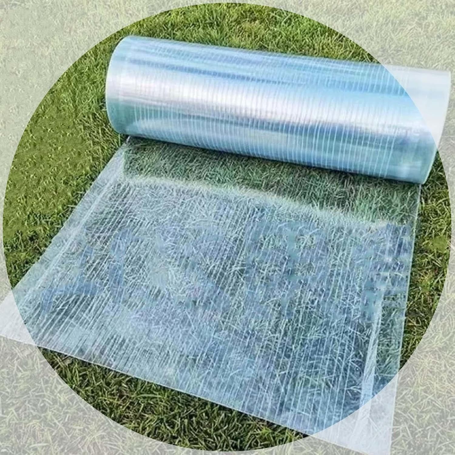 Clear Plastic Sheet Polycarbonate Roof Cover,1mm Greenhouse Replacement Panel,Shatterproof Glassfiber Sheets,Insulation Panels,Transparent Daylighting Sheet Cold Frame Canopy for Garden,W×L-0.6x20m