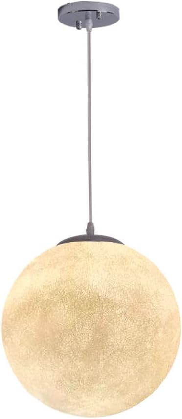 Modern IP65 Waterproof Resin Moon Sphere Pendant Light, Creative Round Ball Chandelier for Balcony, Garden & Courtyard Outdoor Lighting Fixture