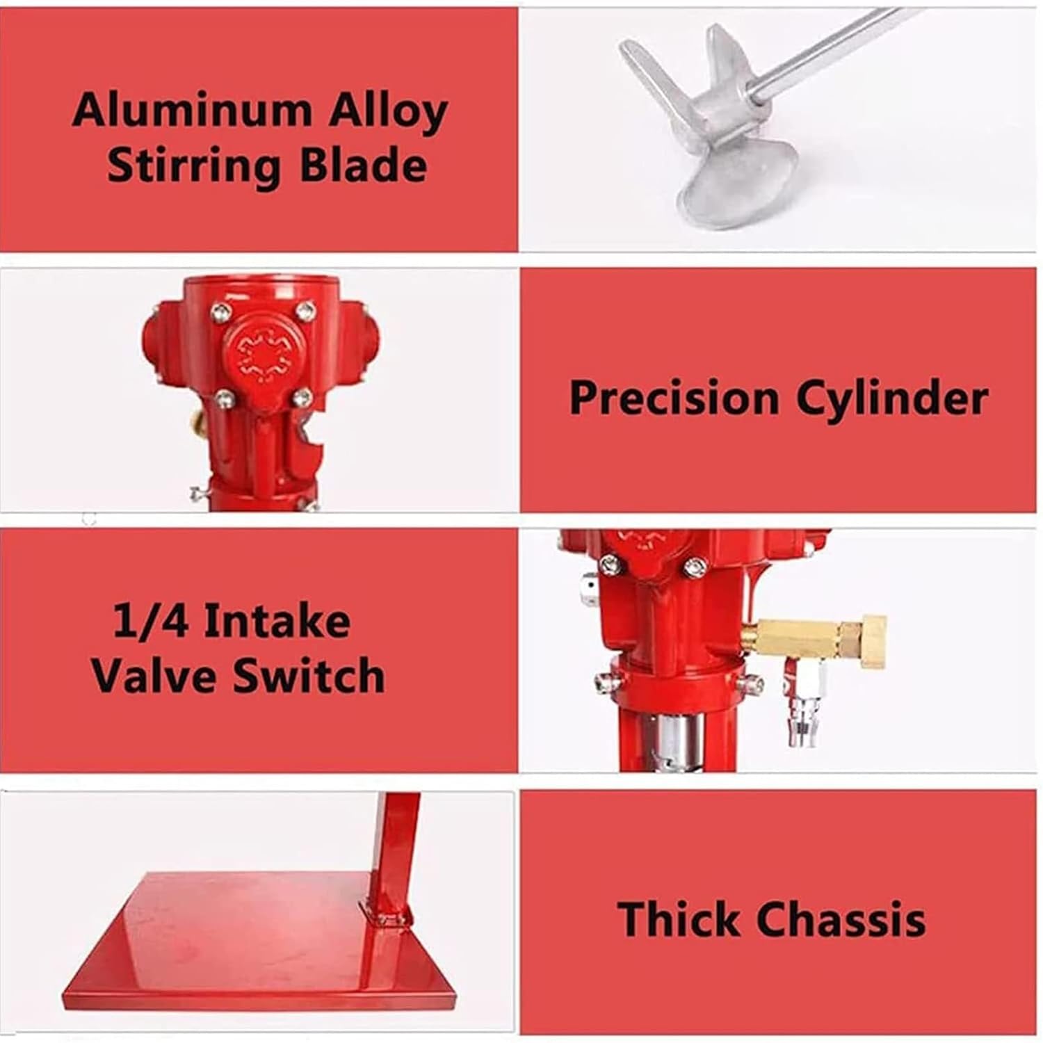 Automatic Lifting Paint Stirring Machine, Desktop Vertical Air Mixer 5 Gal/20L for Paint Mixing, Dye Mixing, Hydrosol Mixing, Home Industry