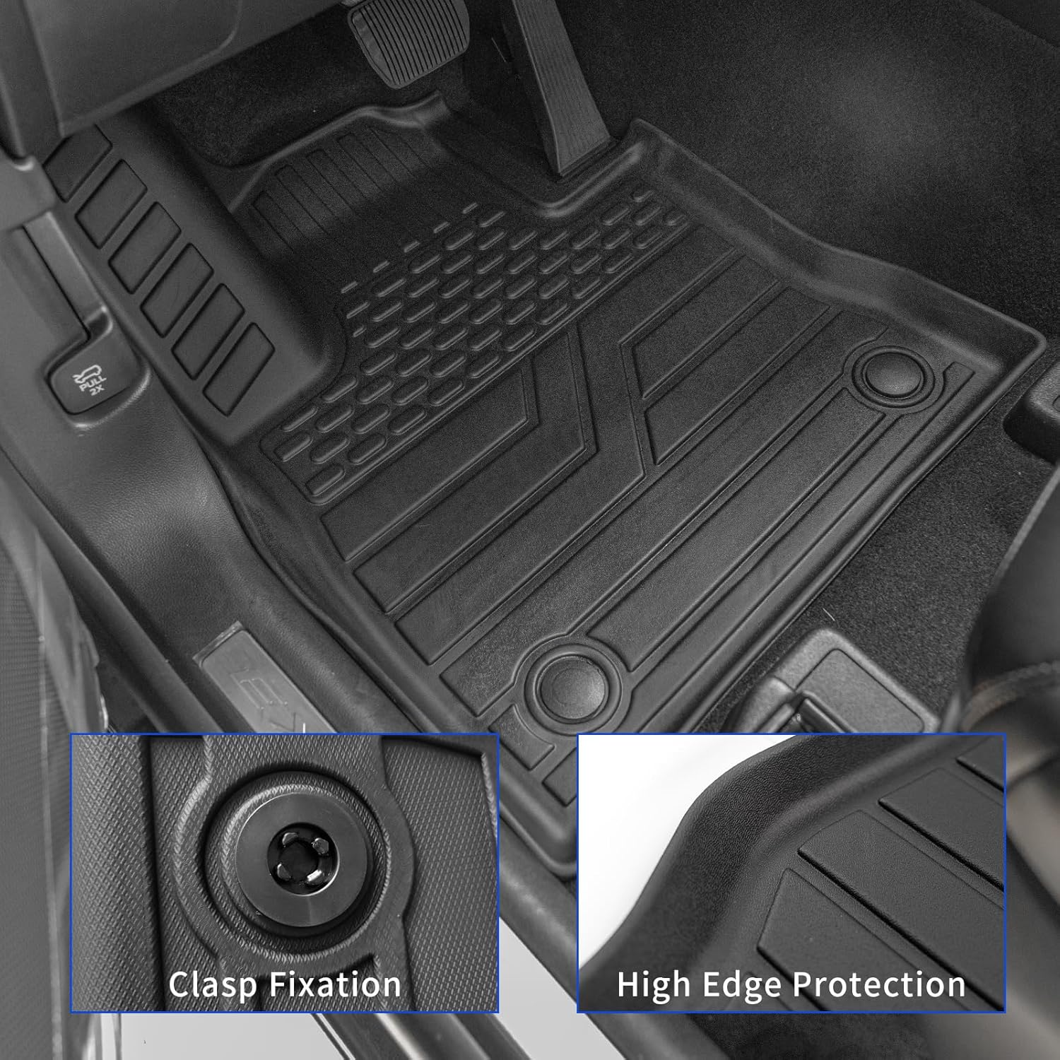 Rongtaod Floor Mats Compatible with 2020-2025 2026 Ford Explorer 7 Seats Cargo Mat Cargo Liner Trunk Liner Back Seat Cover Protector 2024 Explorer Accessories (Trunk Mat with Backrest Mat+Floor Mats)