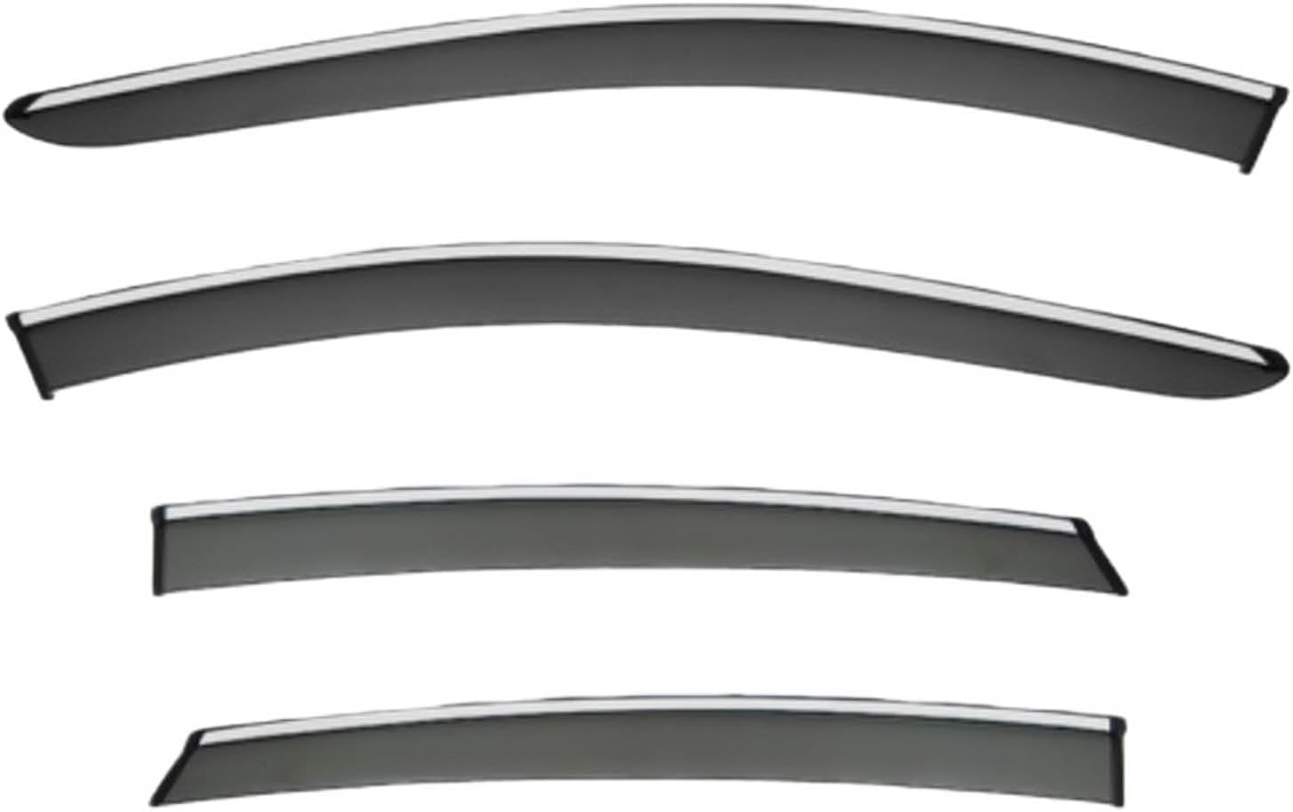 Window Deflectors for Toyota Prius MK2-XW20 2004-2008, Sun Rain Guard Window Visors Vent Shades with Bright Stripes Car Accessories