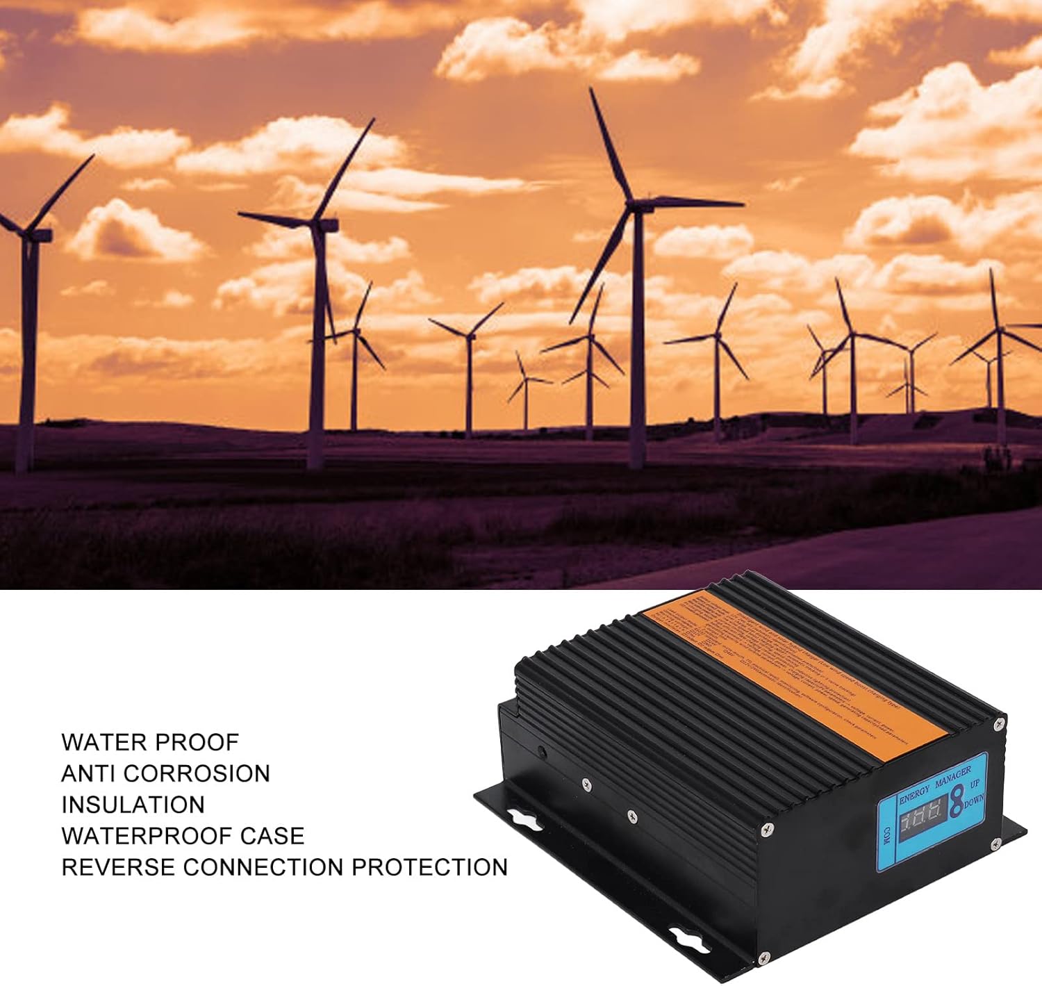 Wind Solar Hybrid Charge Controller, MPPT 12V 100W, Aluminum Alloy Waterproof - Efficient Power Management, Multiple Output Modes, Ideal for Solar Panels and Wind Turbines (400W Wind Power)