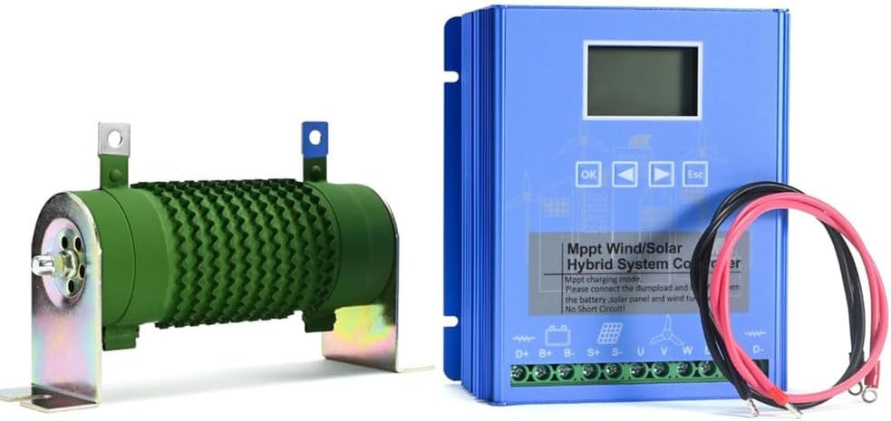 24V, LCD Wind and Solar Complementarycharge Controller 12V 24V48V 220V MPPT Charge Regulator with Dump Load for Wind Turbine Generator (1000W)