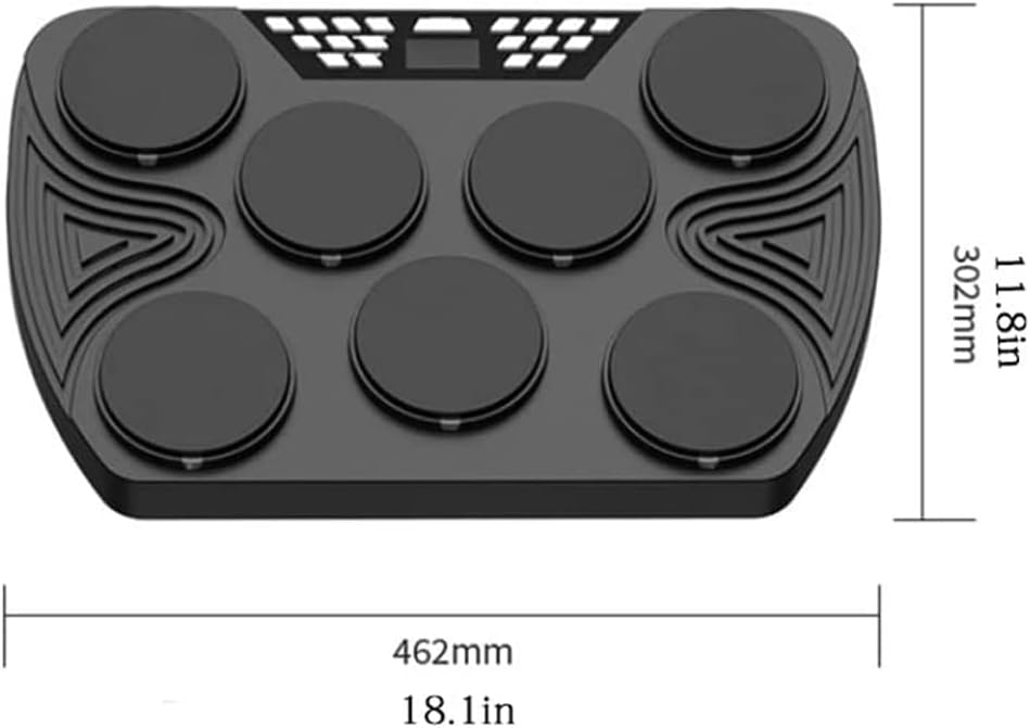 LIOONS Unique Shaman Drum Electronic Drum Set Portable Ethereal Drum 7 Velocity Sensitive Pad Desktop Drum Built-in Rechargeable Hand Drum Can Record Distinctive Sound