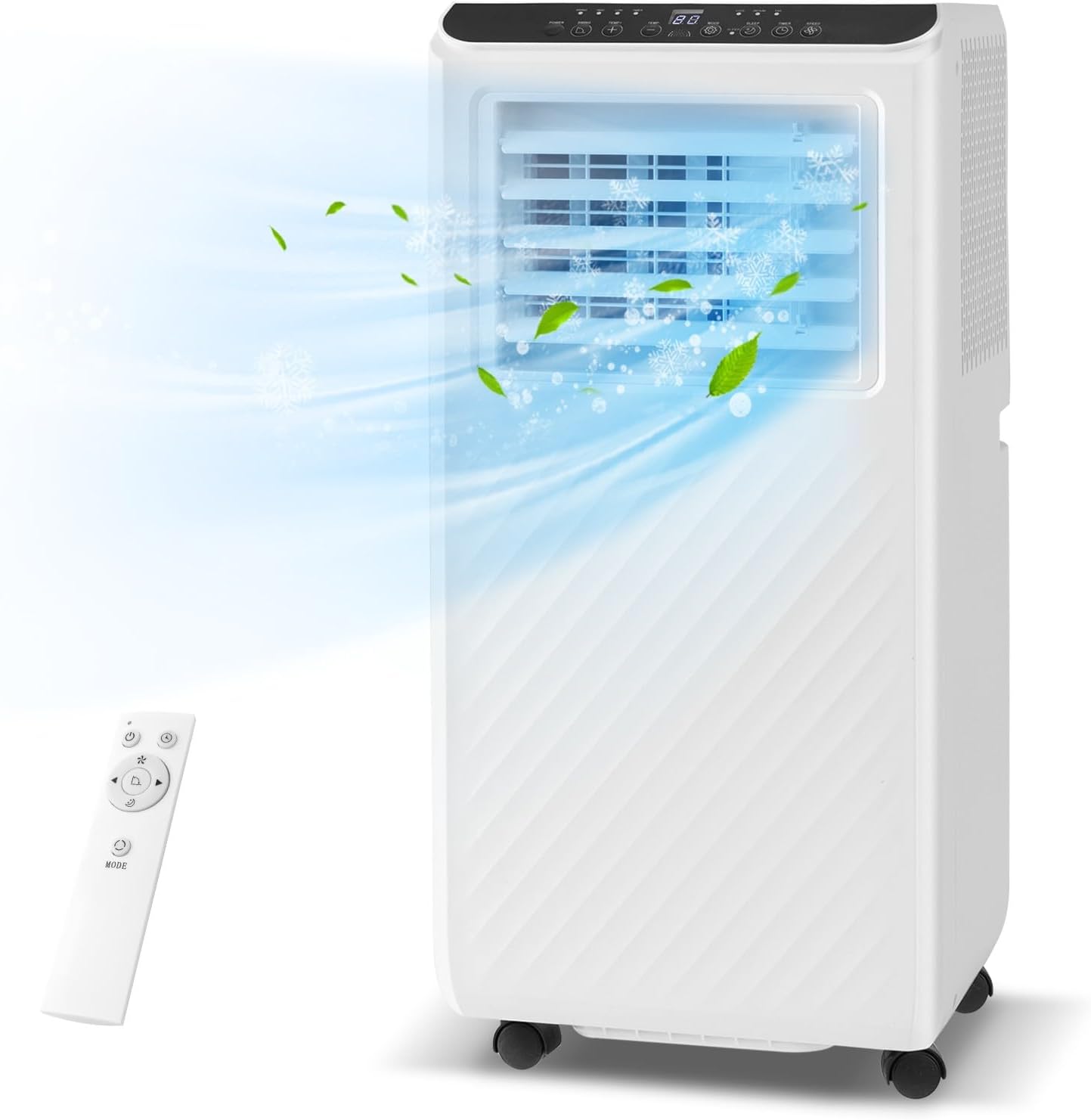 KOTEK Portable Air Conditioners, Cools up to 250 Sq.Ft, 8000 BTU 3-in-1 AC Unit for Bedroom with Dehumidifier, Fan & Sleep Mode & Window Kit, Room Air Conditioner Portable for Home Office (8000BTU)