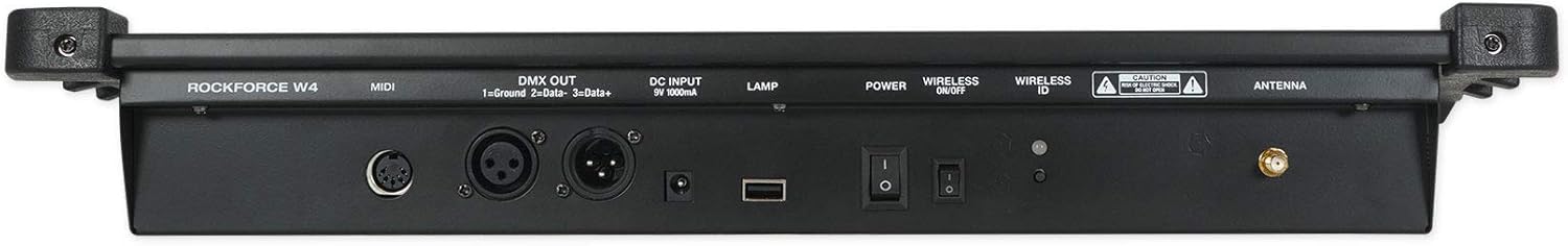 DJ Lighting Bundle: Rockville Best Strip 60 (3) Rechargeable RGBWA UV Strip Wash Lights + ROCKFORCE W4 384-Channel Wireless DMX Controller with MIDI, 4-Items