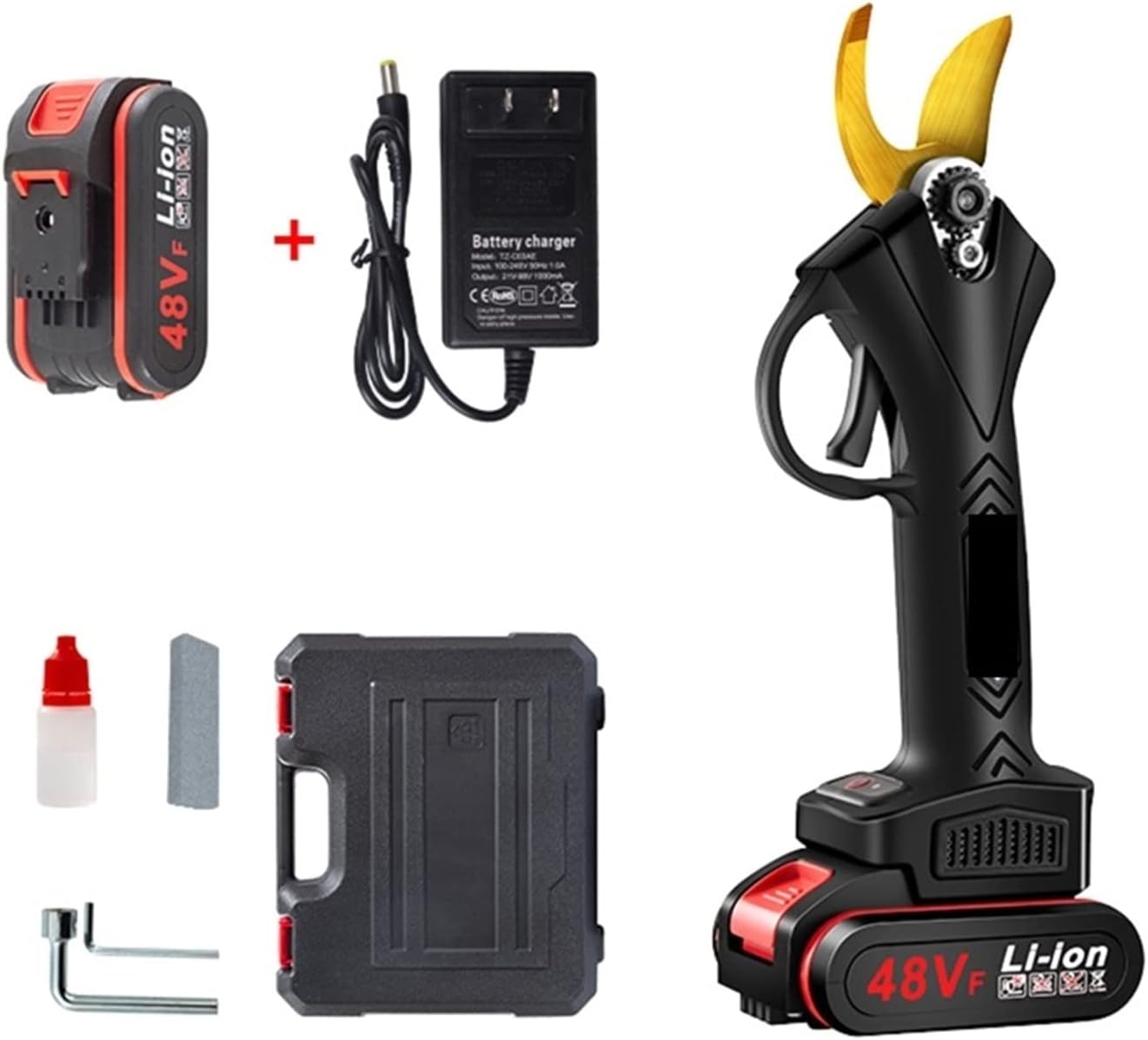 Professional Cordless Electric Pruning Shears 48vf Large Capacity Lithium Battery for Tree Pruning Electric Shears