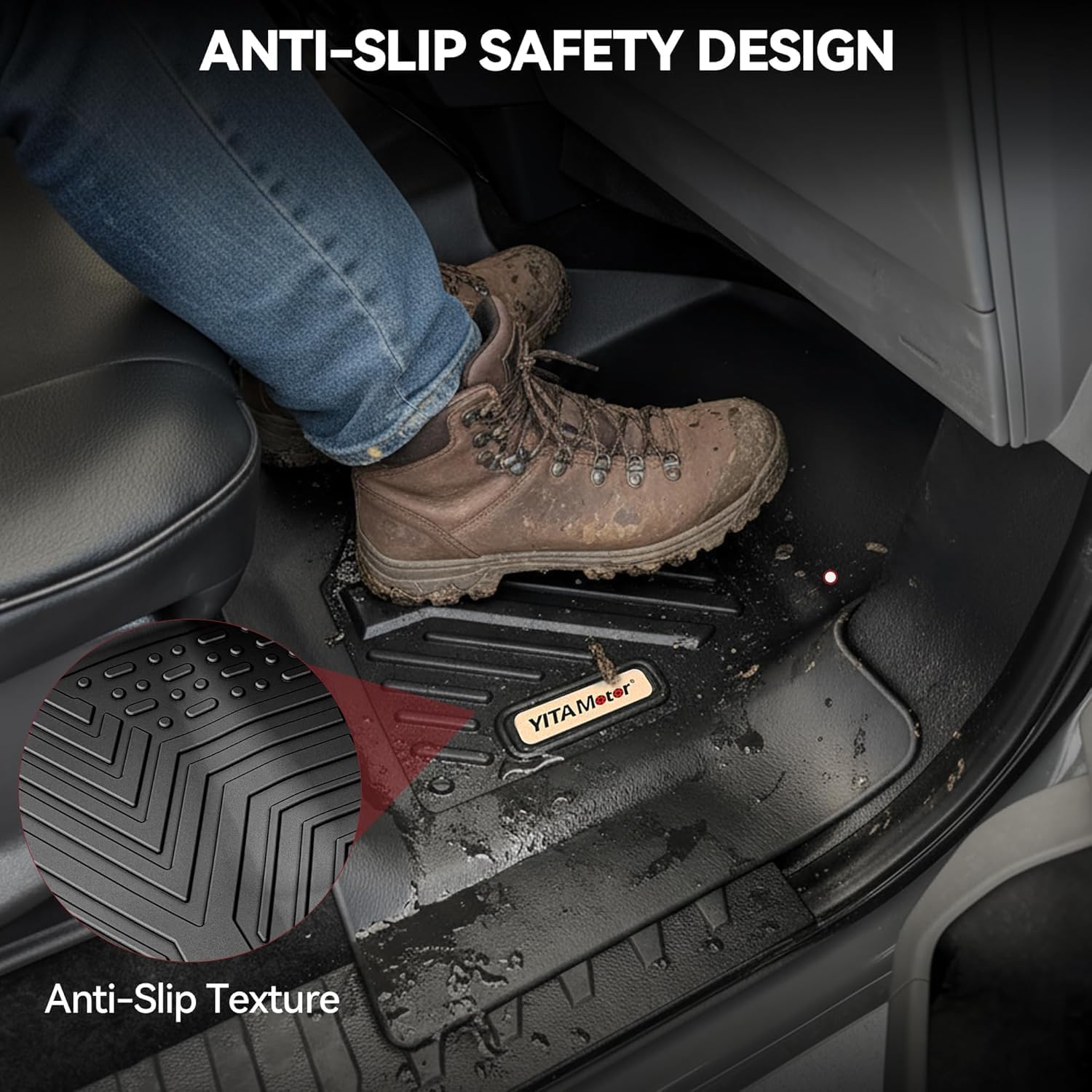 YITAMOTOR Floor Liner and Cargo Mats Fit for 2018-2026 Honda Odyssey Mini Passenger Van, All Weather TPE Car Floor Liners,Durable Anti-Slip Accessories, 1st & 2nd & 3rd Row & Cargo Liner, Black