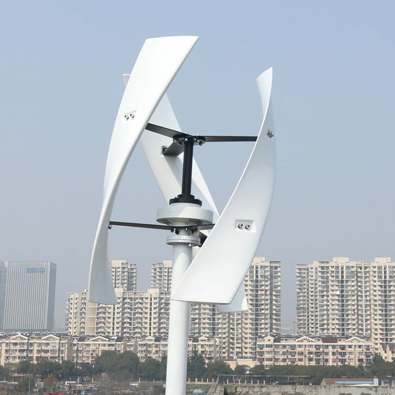 Vertical Axis Wind Turbine Generator 400w, X Type Wind Energy Power Motor with MPPT Controller Low Noise(White 24v