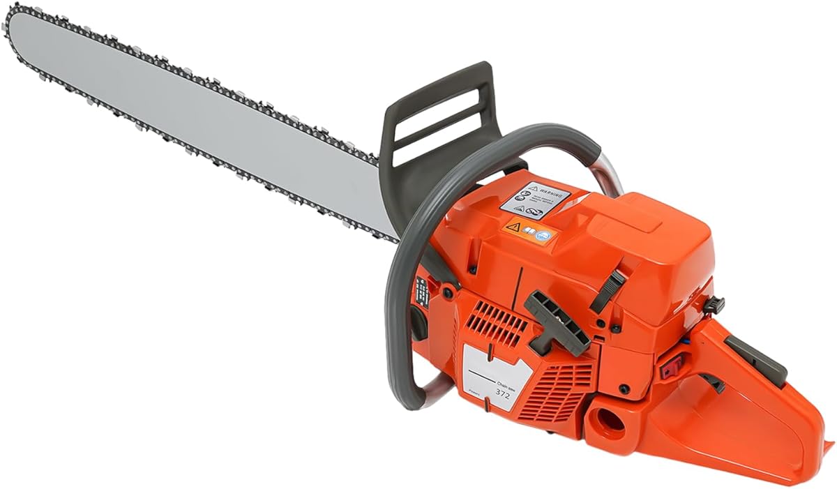 71CC 2-Stroke Gas Powered Chainsaw 28 Inch Handheld Cordless Petrol Chain Saw for Tree Wood Cutting Ranch and Farm Work