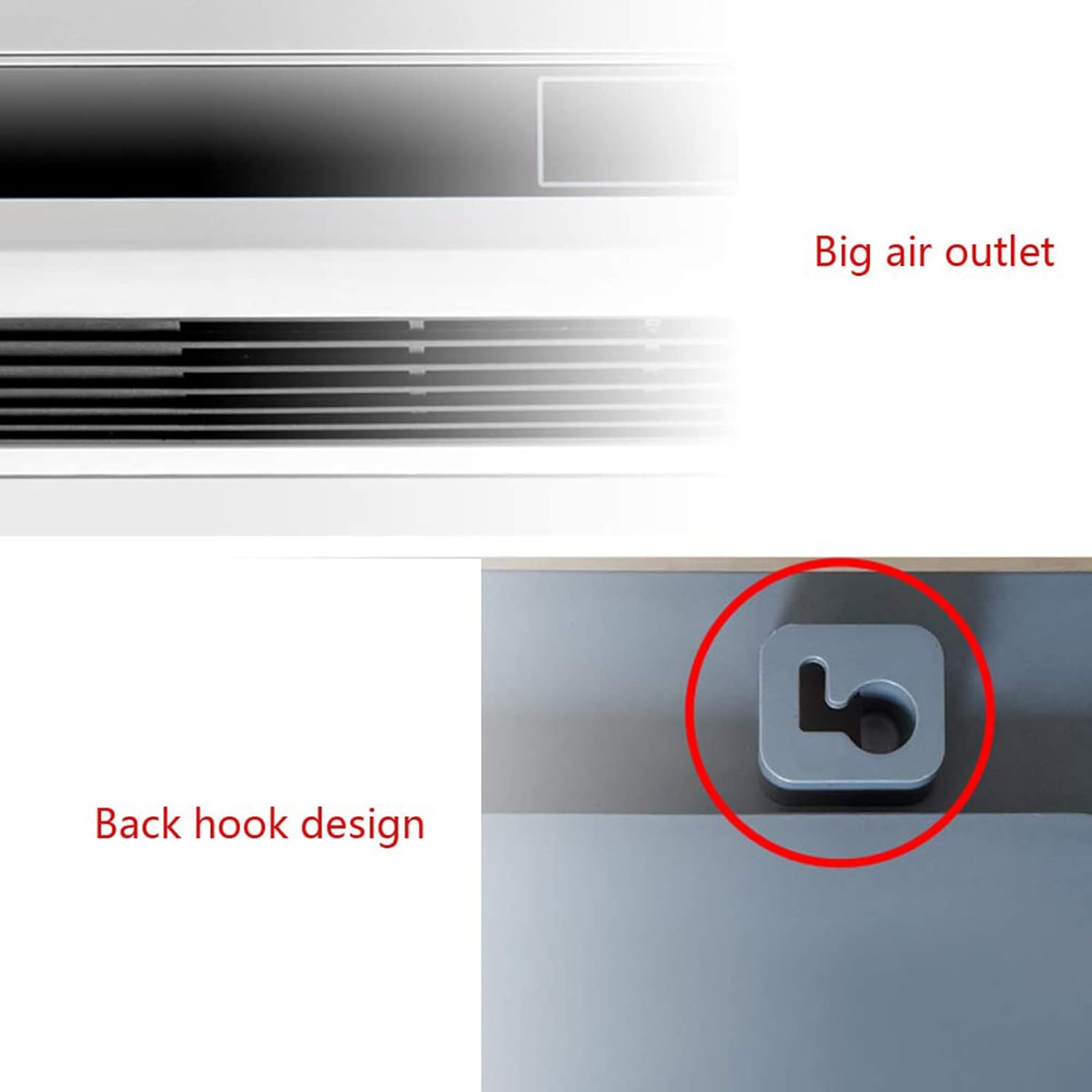 Wall Mounted Indoor Patio Heater, Air Conditioner Bathroom Heater, Air Conditioner with Timer, Indoor Heater with Overheat Shut Off Protection for Patio Use