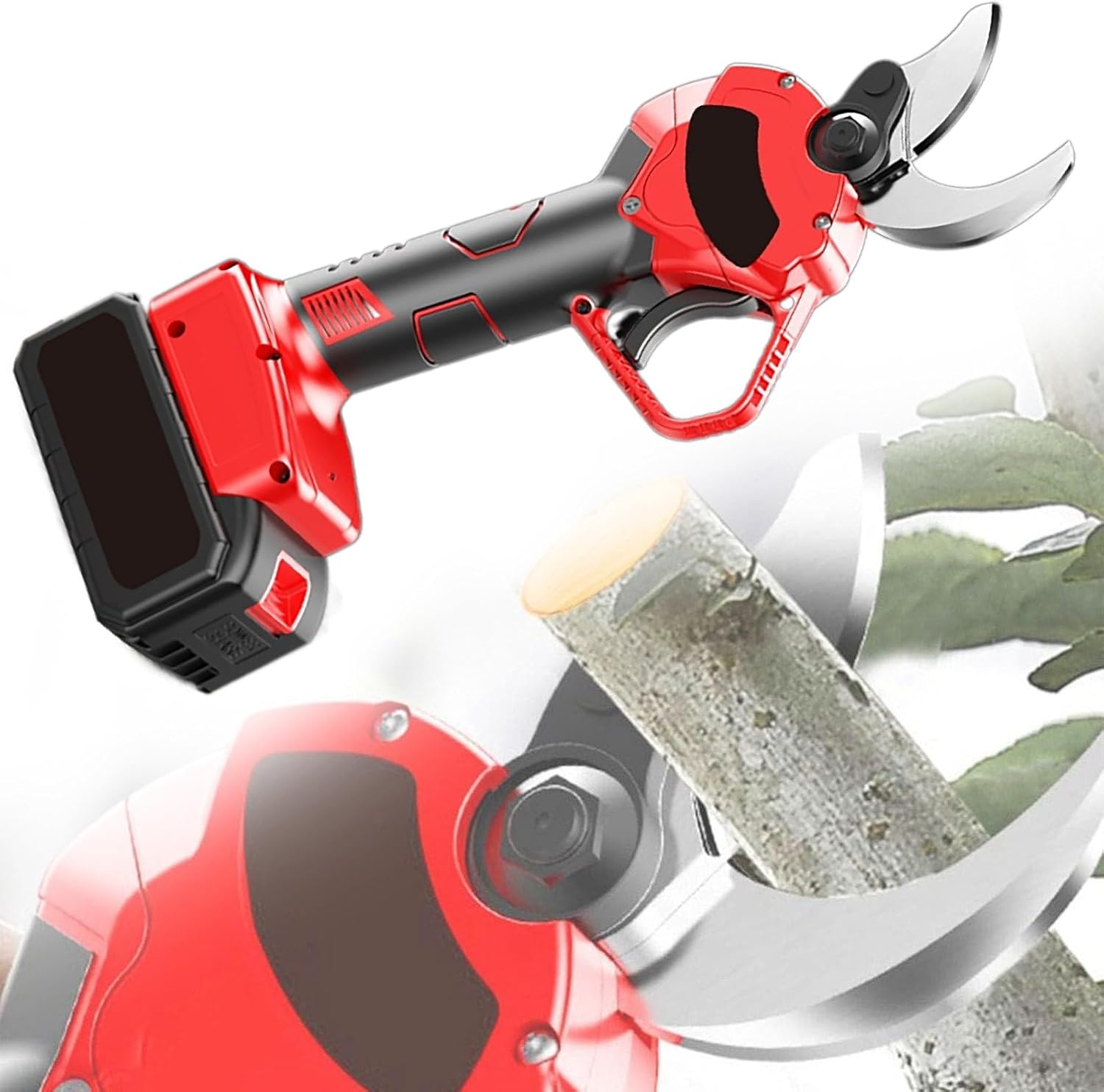 Handheld Cordless Electric Pruning Shears, 30mm/1.2inch Cutting Diameter, Portable Tree Branch Cutter for Orchards and Yards,1 Battery