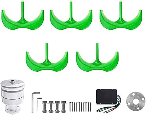 Wind Power Turbines Generator 12 24 48V 5 Blades Generator Lantern Wind Turbines Vertical Axis for Streetlight+Controller,4000w,48v