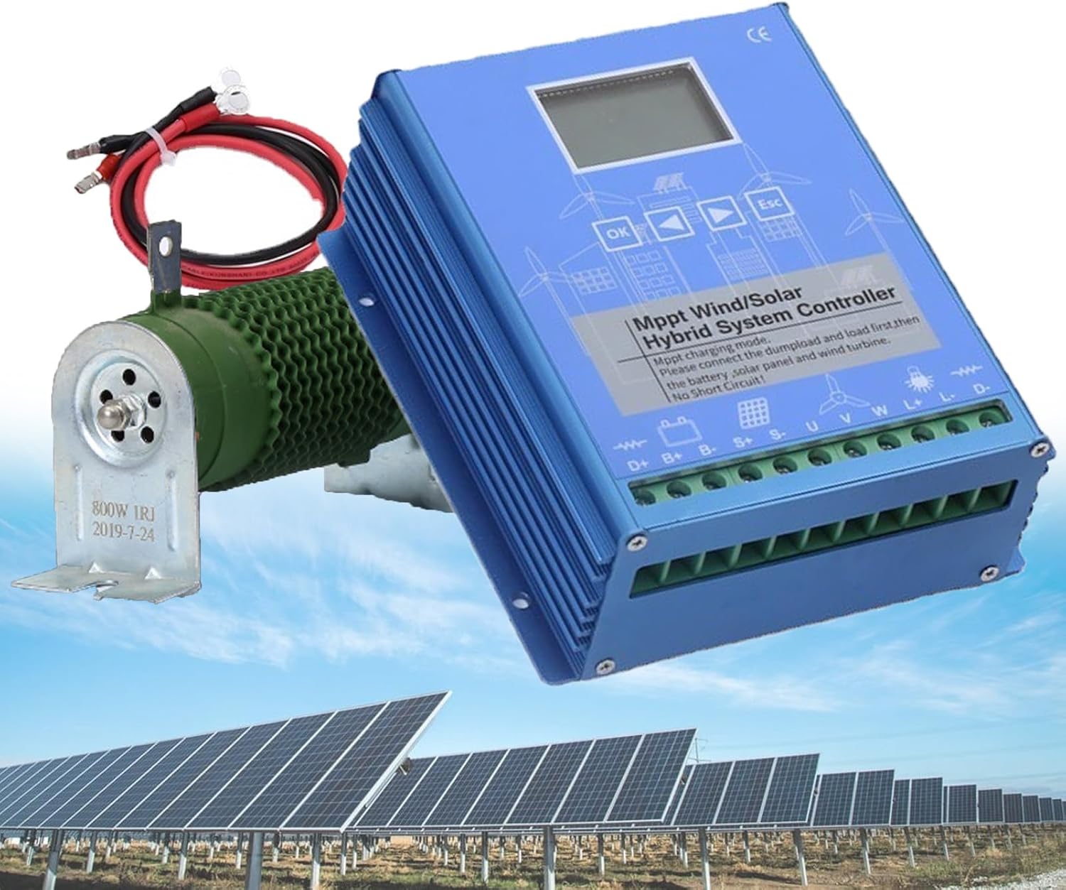 Smart Wind & Solar Regulator - 15000W Power & Overload Protection (12V/24V/48V Auto-Detect)(24V)