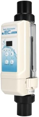 Salt Chlorine Generator for Swimming Pools & SPAs - LED Control Panel, Salinity Display, 8g-20g/h Output, Easy to Use Pool Chlorinator for Crystal Clear Water