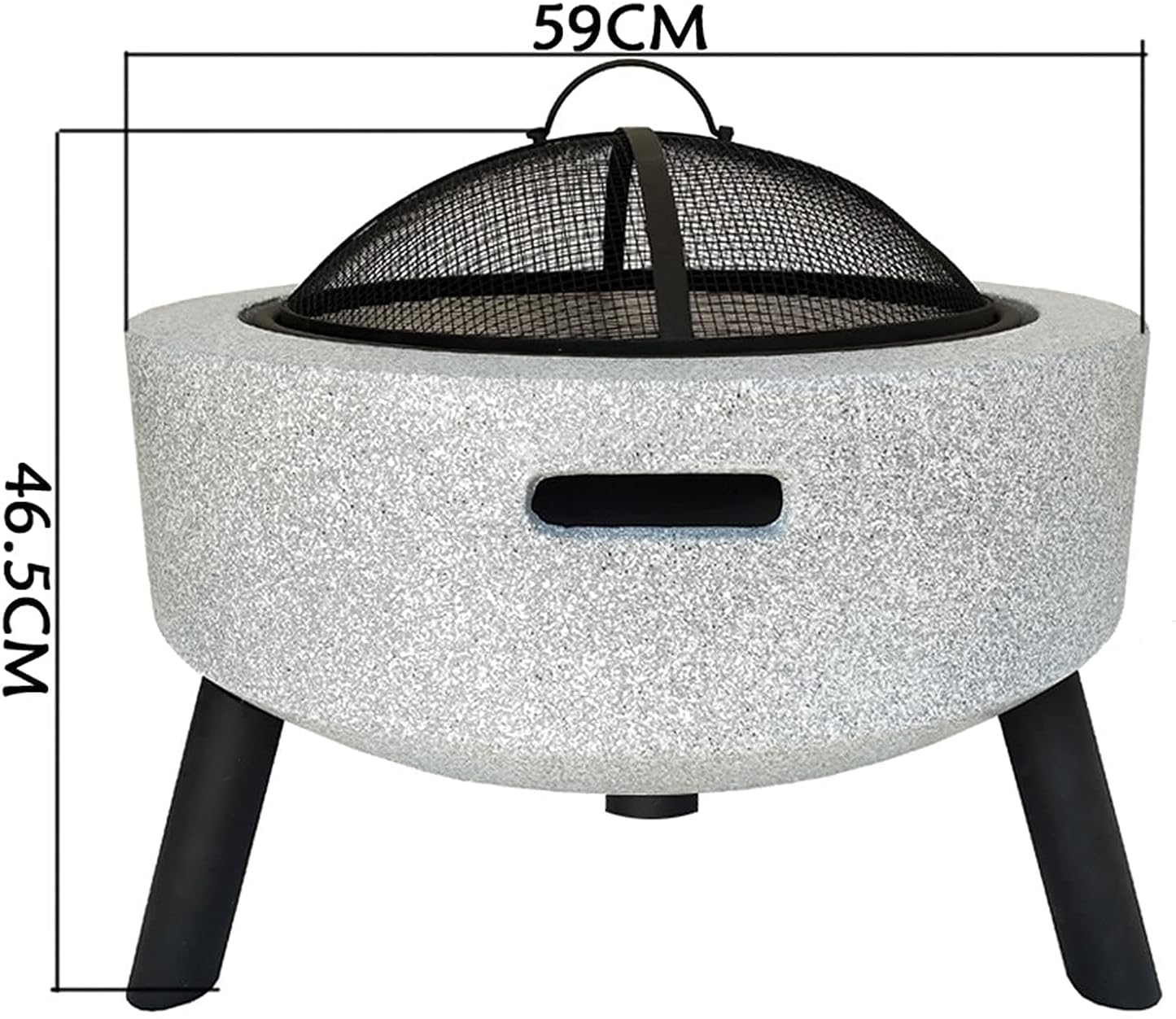 Small Firepit, Fire Pit with BBQ Grill Shelf, Fire Bowl with Table Cover and Support Leg for Heating/BBQ Fire Bowls for The Garden Beach Patio