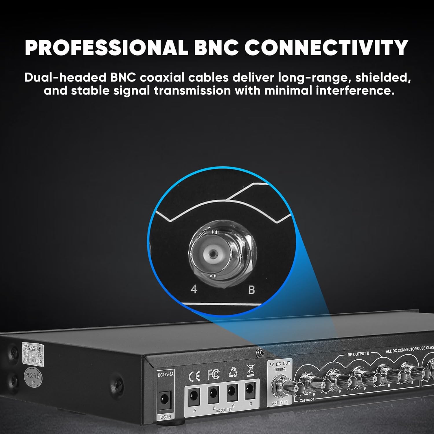 UHF Wireless Antenna Distribution Combiner System, 10 Channels Active Directional Receiver w/ 8 Outputs + 2 Cascade Ports, Mic Signal Amplifier with Paddle for Stages, Live Shows - 984ft Long Coverage