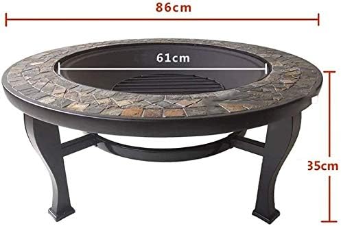 Fire Pits Outdoor Wood Burning Outdoor Fire Pit Large Bonfire Wood Burning Patio d Firepit for Outside with Round Spark Screen with Cover BBQ Cooking for Outside Camping