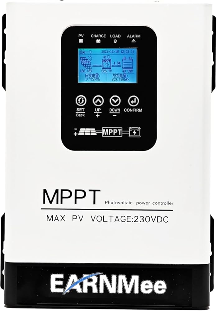 120A MPPT Solar Charge Controller,12V/24V/36V/48V/60V/72V/84V/96V Solar Battery Regulator PV Max 230V for Sealed Lead Acid Gel and Lithium Battery