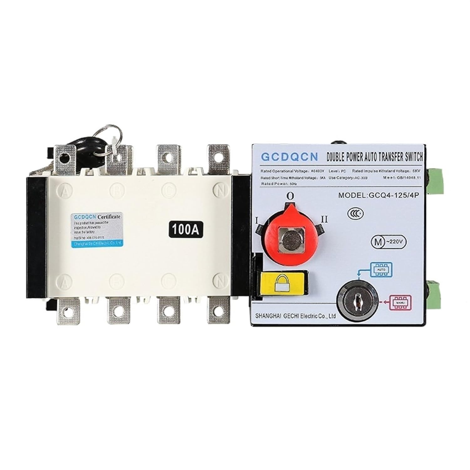 GCQ4 Isolated PC-Level Generator Switch fire-Fighting Dual Power Automatic Transfer Switch(4P3200A)