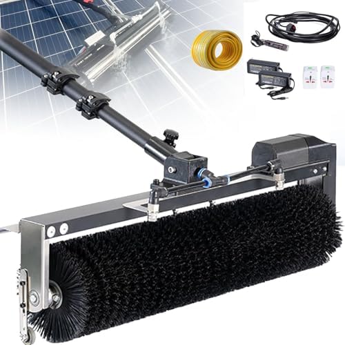 Electric Pool Cleaning Brush with Adjustable Carbon Fiber Pole, Extendable 5.5m Window & Solar Panel Cleaner, Efficient Cleaning Tool for Pools and Photovoltaic Systems,7.5m