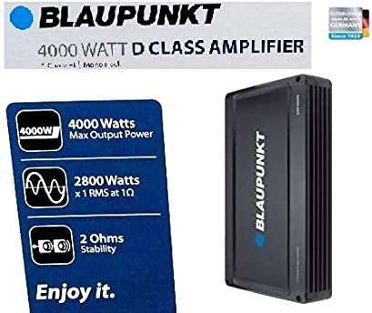 Blaupunkt AMP4000D AMP4000D 4,000-Watt-Max Monoblock Class D Amp with Bass Remote