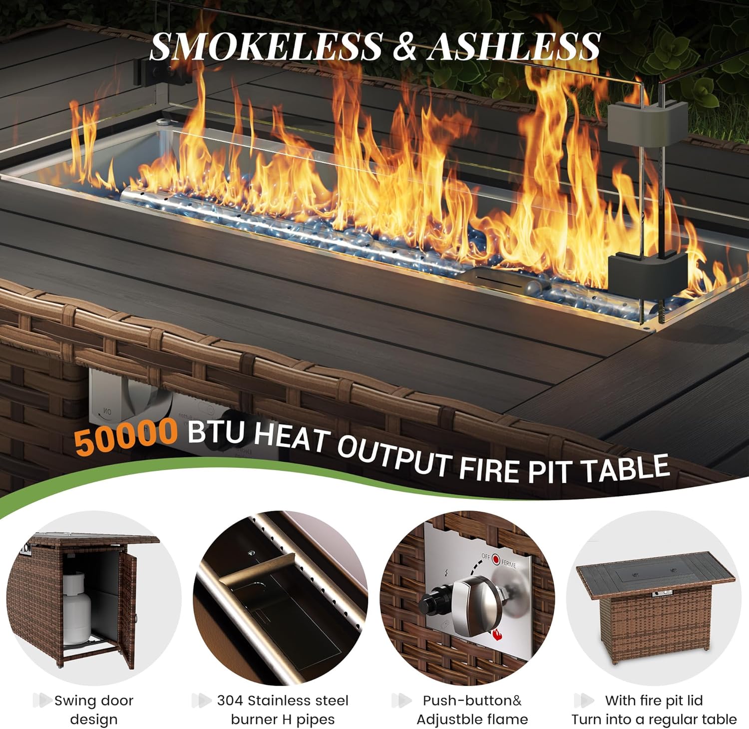 Amopatio Oversized Outdoor Sectional Sofa Set with 44