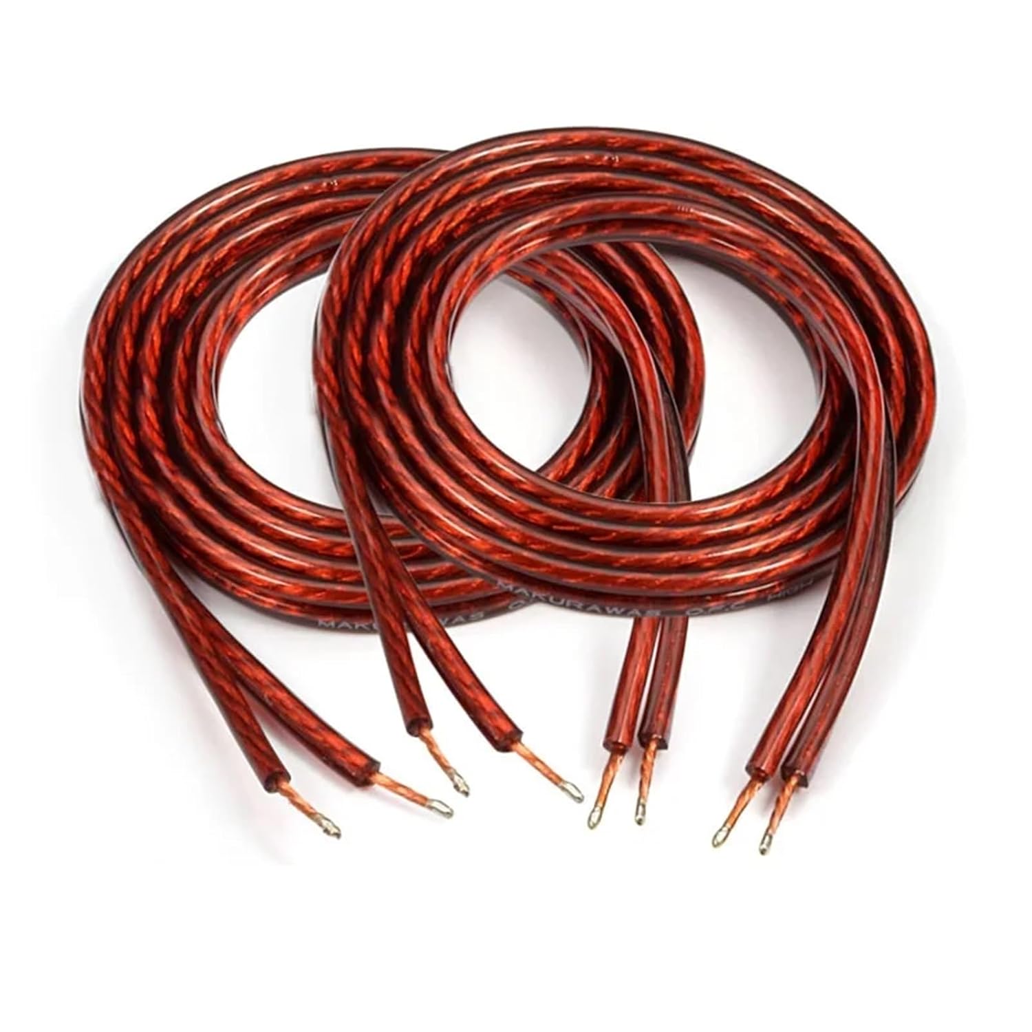 HiFi Pure Copper Speaker Cable Power Amplifier Cable with Banana Y Type Connector Gold Plated OFC 1M 1.5M 2M 2.5M 3M 5M 8M(2Open - 2 Open,1m)