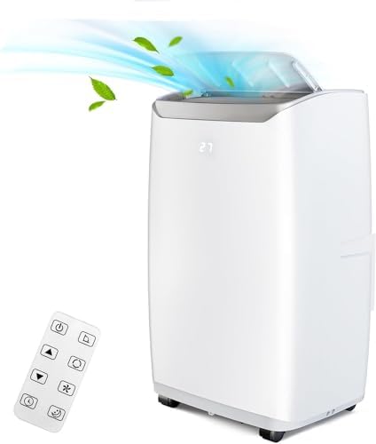 Acekool 12,000 BTUs Portable Air Conditioners with Remote Control, 3-in-1 Portable AC Unit with Dehumidifier & Fan, Cools Room up to 550 sq.ft., Smart/Sleep Mode, 24H Timer