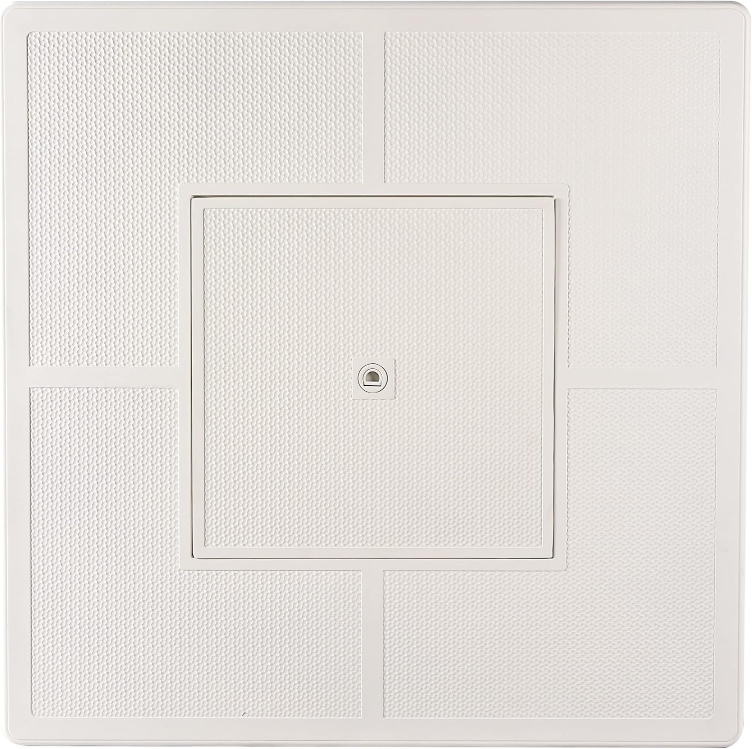 Square 42 in. x 42 in. Aluminum Propane Fire Pit Table with Glass Beads, Two Covers, Lid, 57,000 BTUs in White Finish