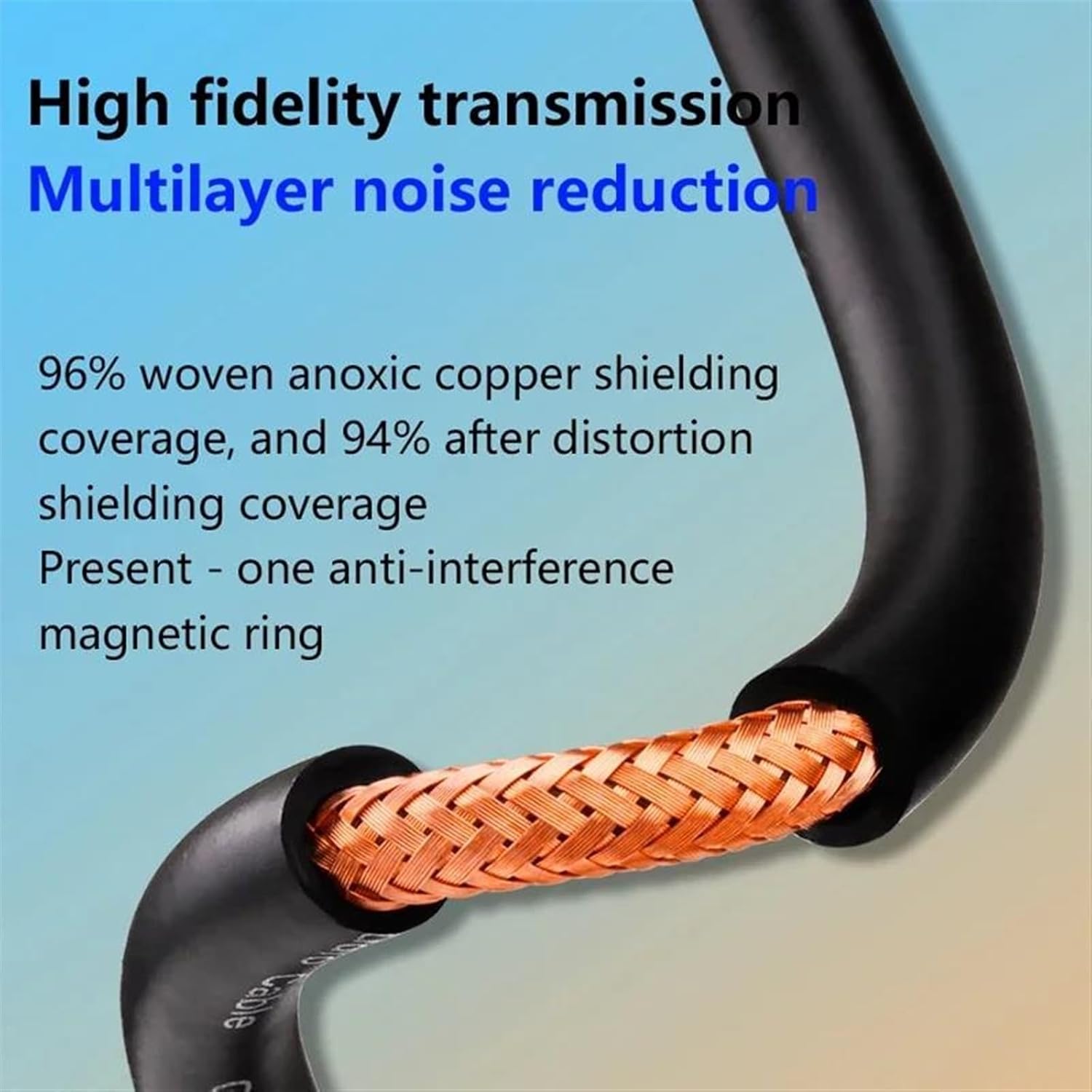 Guitar Audio Cable 6.5mm Cable Gold Plated 6.5mm to 6.5mm Cable 6.35mm Aux Cable Guitar Mixer Amplifier Speaker Wire(1.5m)