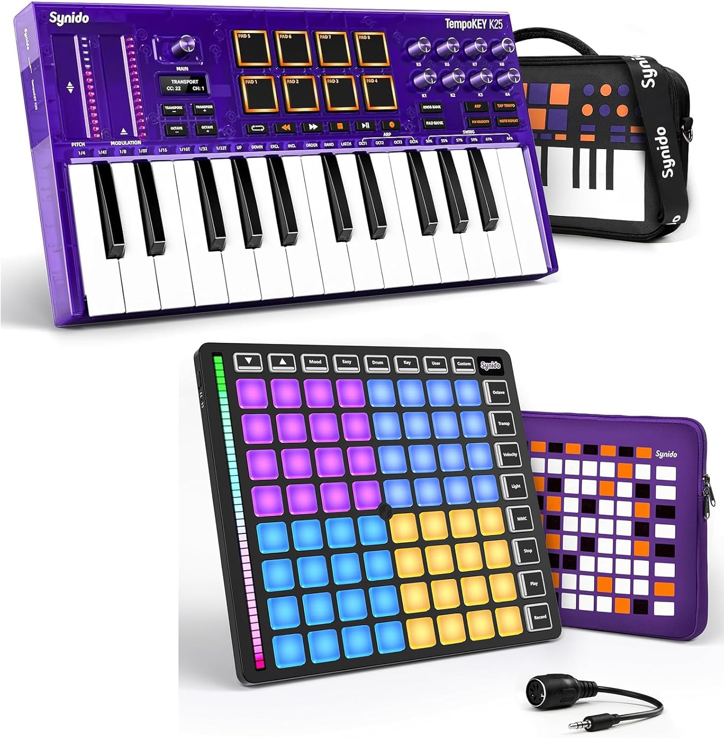 Synido MIDI Keyboard Controller Beat Maker Machine 64 Pad