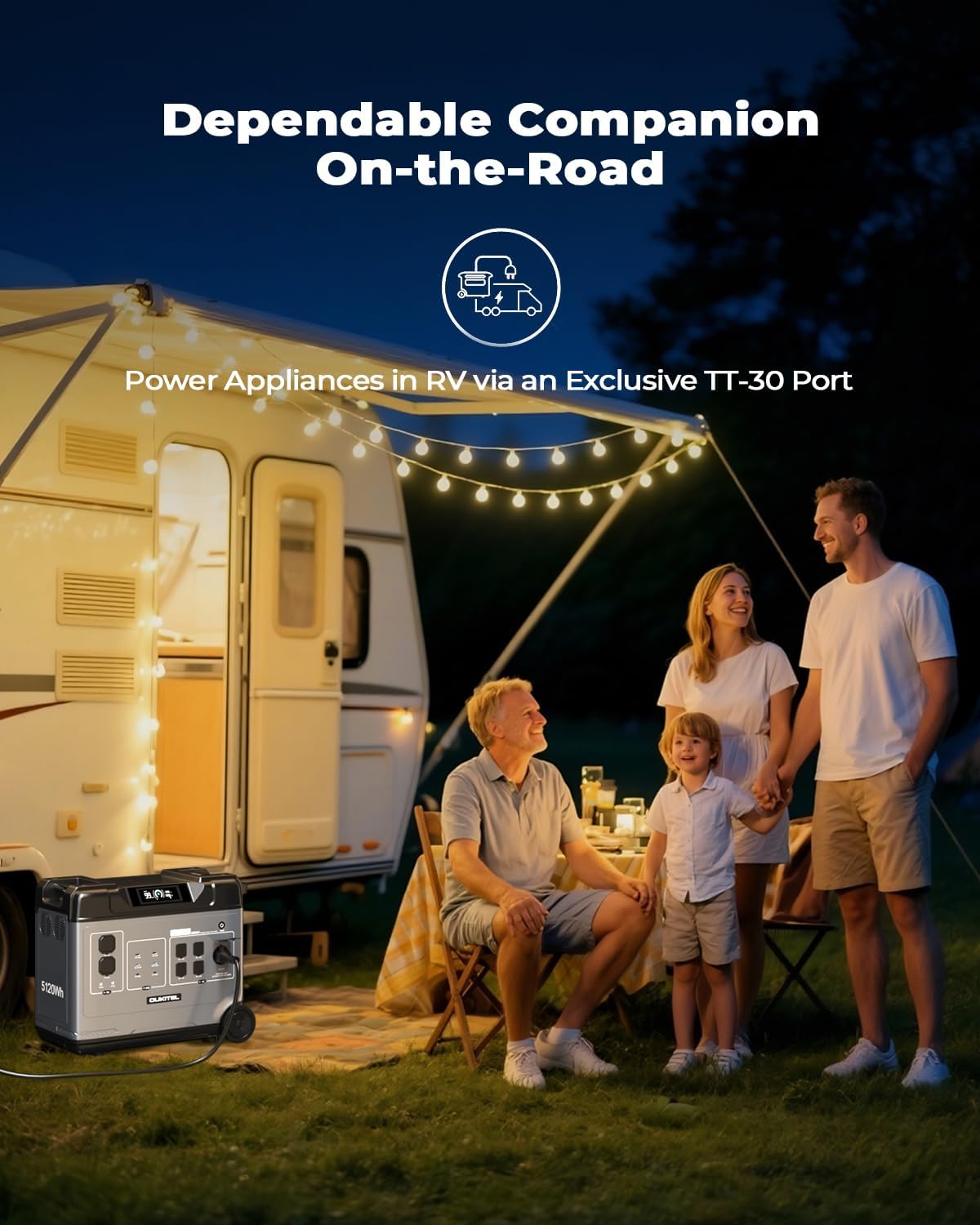 OUKITEL 5120Wh Large Capacity Solar Generator,Portable Power Station P5000 Pro With 2X400W Solar Panel, 5x3600W AC Output (6000W Surge),1000W MPPT Solar for Emergency, Home Backup, RV, Camping