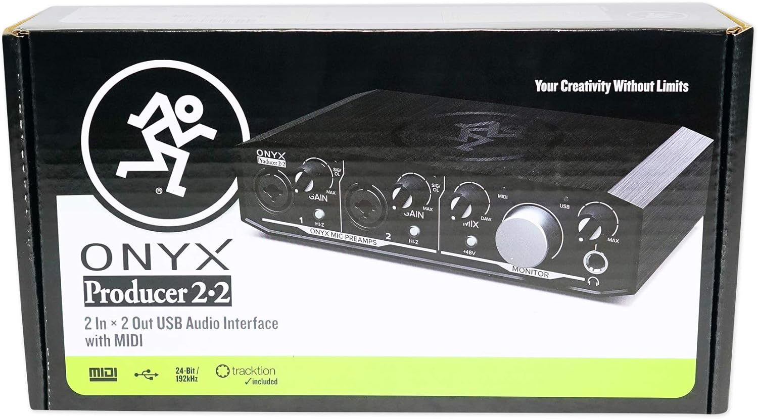 Mackie Onyx Producer Recording Interface Bundle with Rockville PRO-M50 Studio Headphones, RCM03 Pro Recording Condenser Mic and ROCKSHIELD 3 Mic Isolation Shield