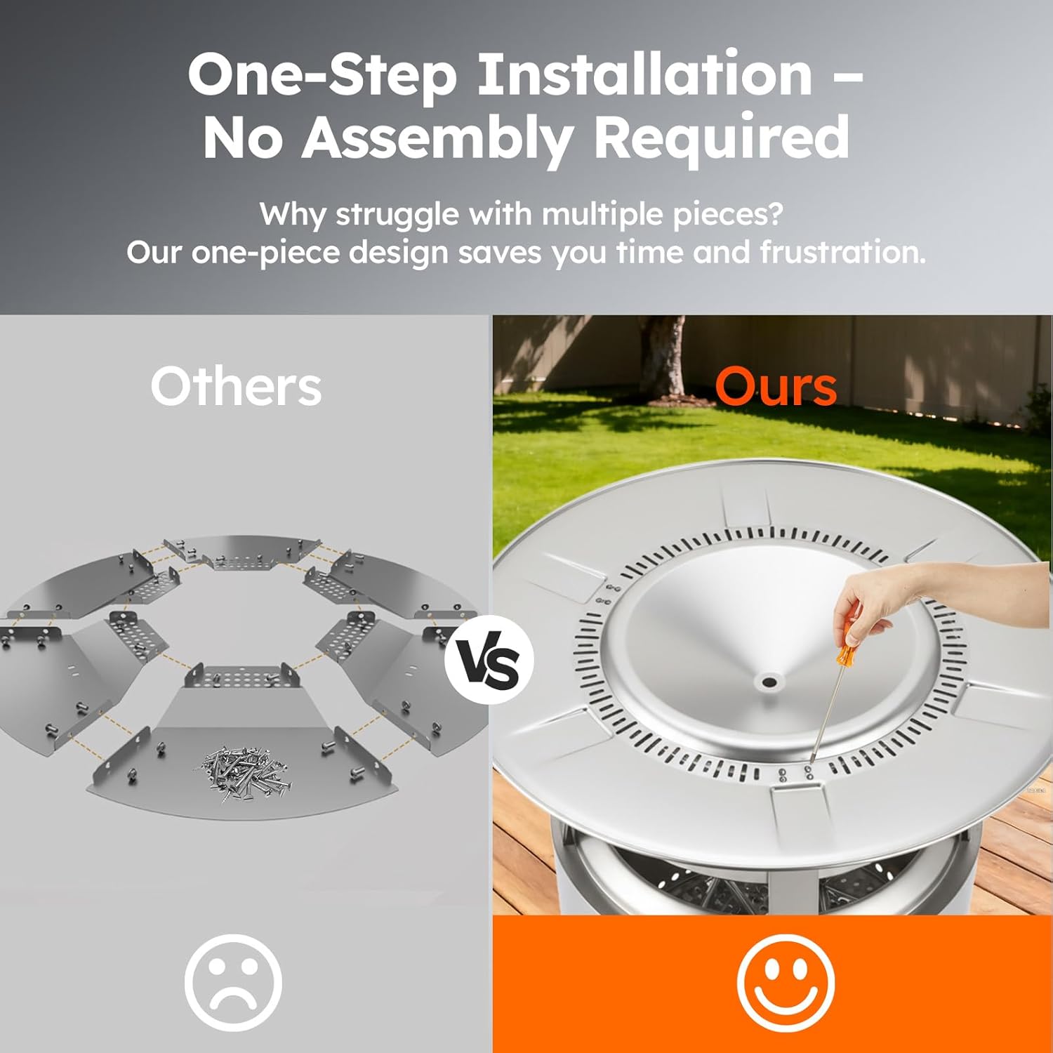 Fire Pit Heat Deflector for Solo Stove Bonfire 19.5