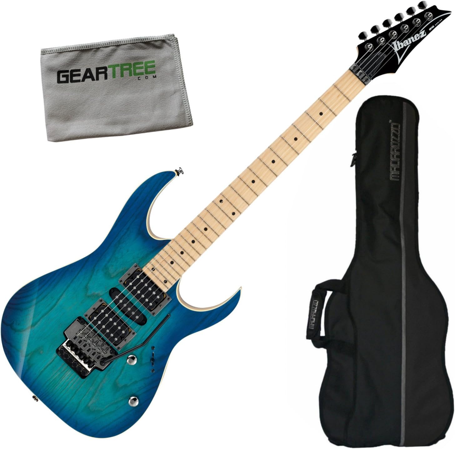 Ibanez RG470AHM BMT RG Standard Blue Moon Burst Guitar Bundle w/Gig Bag