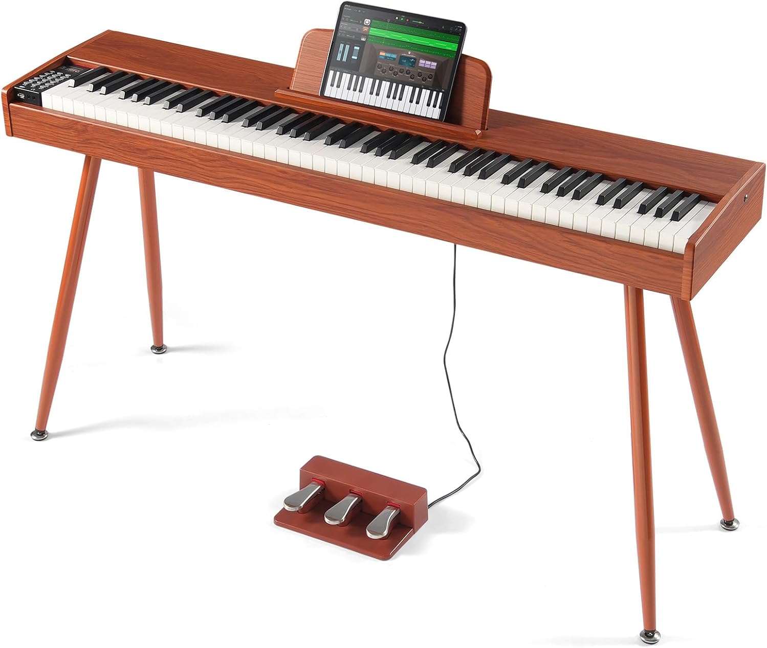 VEVOR Weighted Digital Piano, 88 Key Fully Weighted Keys, Electric Piano Dual Keyboard & Speakers Four Legged Piano Stand with Headphone 200 Tones & Rhythms, Support Bluetooth/USB/MIDI, for Beginners