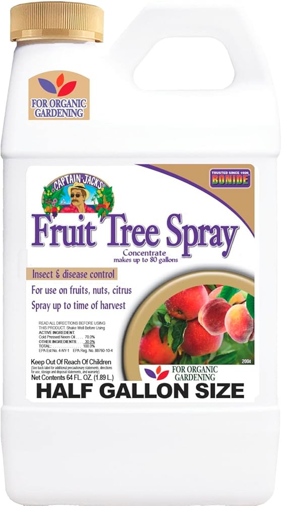 Bonide Captain Jack's Fruit Tree Spray, 64 oz Concentrate, Insect & Disease Control Spray for Organic Gardening
