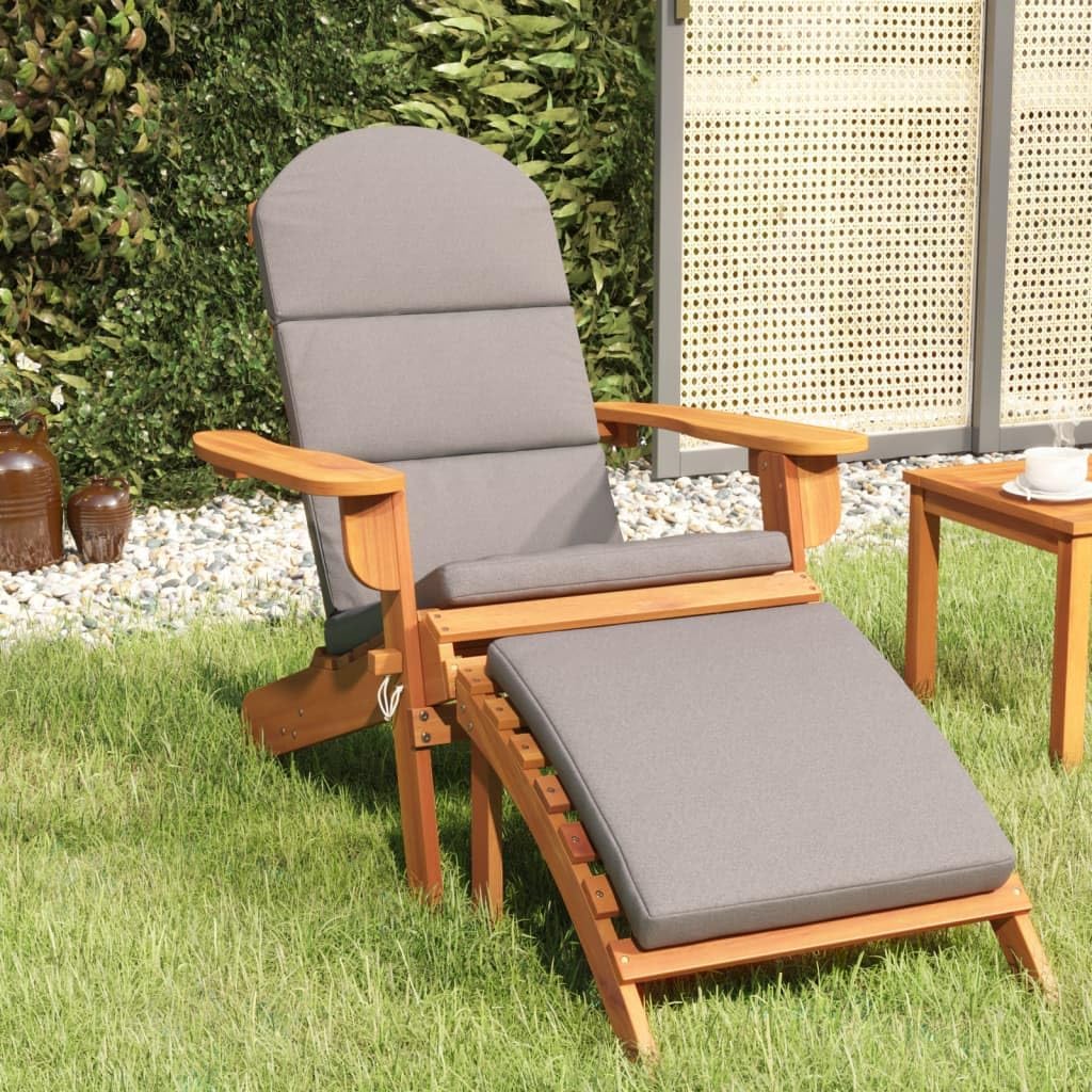 Adirondack Patio Chair with Footrest Solid Wood Acacia,Adirondack Chair with Footrest Solid Acacia Wood Comfortable Outdoor Lounge Seating Outdoor Furniture, Outdoor Chairs