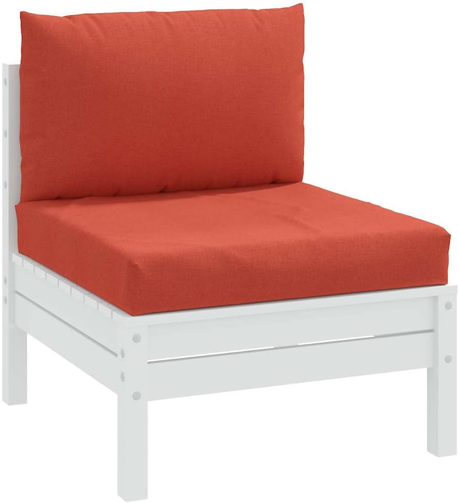 Pallet Cushions 2 pcs Melange Red Fabric,Premium Outdoor Cushions for Unparalleled Comfort and Style Patio Furniture Accessories, Cushions